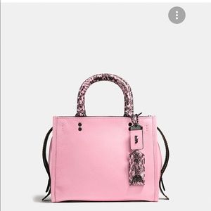 COACH ROGUE 25 PETAL/PINK SNAKESKIN